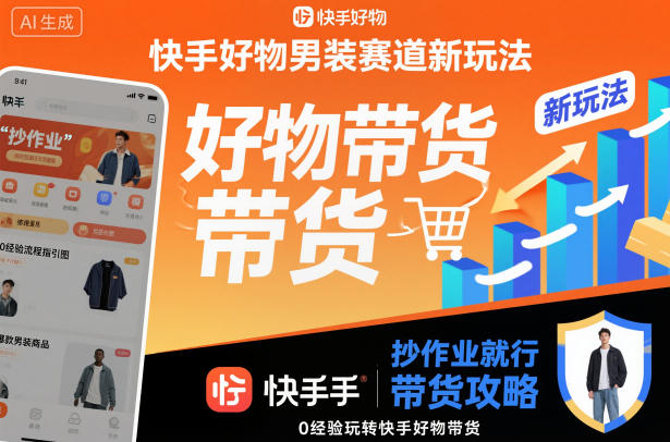 快手好物男装赛道新玩法，抄作业就行，0经验玩转快手好物带货-云深网创社