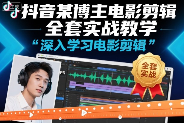 抖音某博主电影剪辑全套实战教学，深入学习电影剪辑-云深网创社