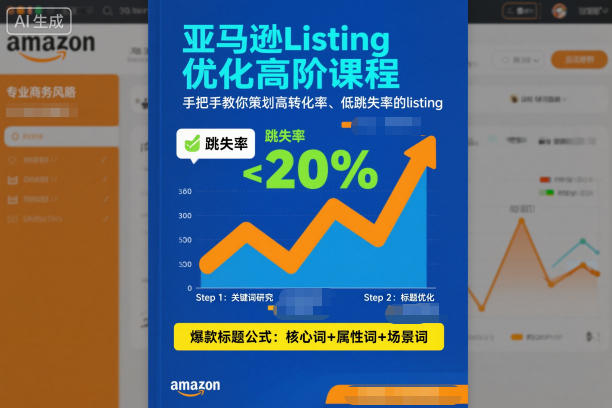 亚马逊Listing优化高阶课程，手把手教你策划高转化率、低跳失率的listing-云深网创社