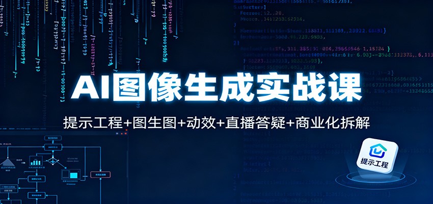 AI图像生成实战课：提示工程+图生图+动效+直播答疑+商业化拆解-云深网创社