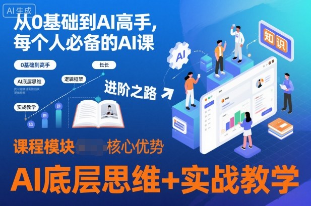 从0基础到AI高手，每个人必备的AI课，AI底层思维+实战教学-云深网创社