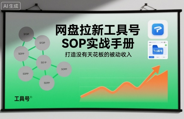 网盘拉新工具号SOP实战手册，打造没有天花板的被动收入-云深网创社