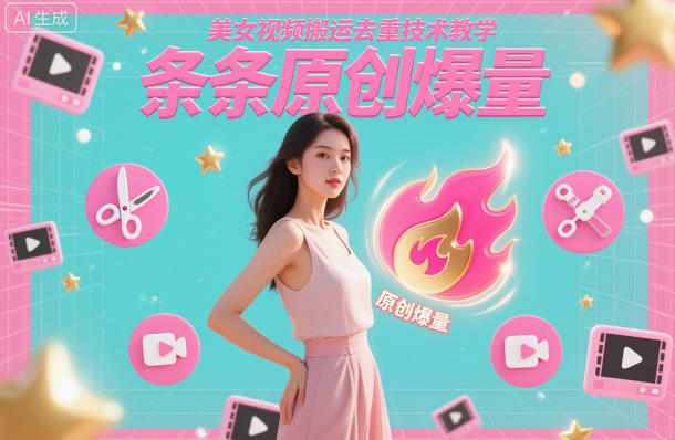 美女视频搬运去重技术教学，条条原创爆量-云深网创社