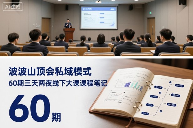 波波山顶会私域模式60期三天两夜线下大课课程笔记（文档）-云深网创社