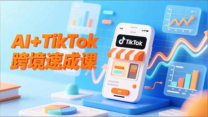 （16745期）AI+TikTok跨境速成课，智能翻译、店铺定位、流程拆解，7天高效上线运营-云深网创社