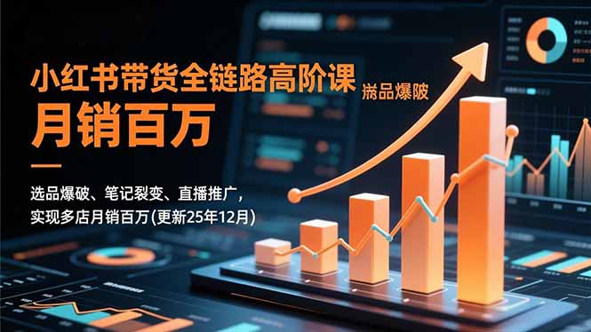 （16842期）小红书带货全链路高阶课，选品爆破、笔记裂变、直播推广，实现多店月销百万(更新25年12月)-云深网创社