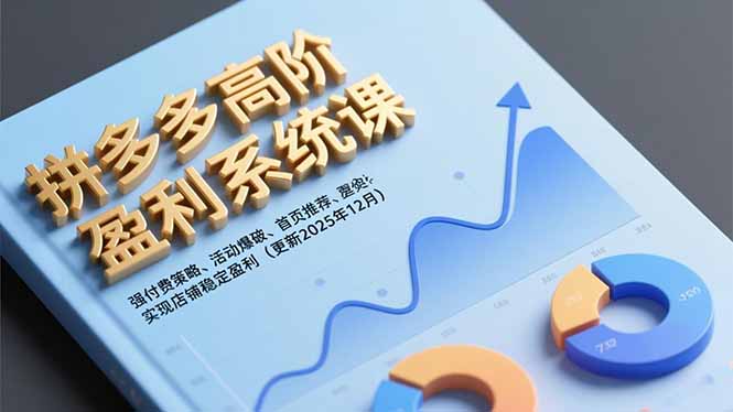 （16843期）拼多多高阶盈利系统课，强付费策略、活动爆破、首页推荐，实现店铺稳定盈利（更新12月）-云深网创社