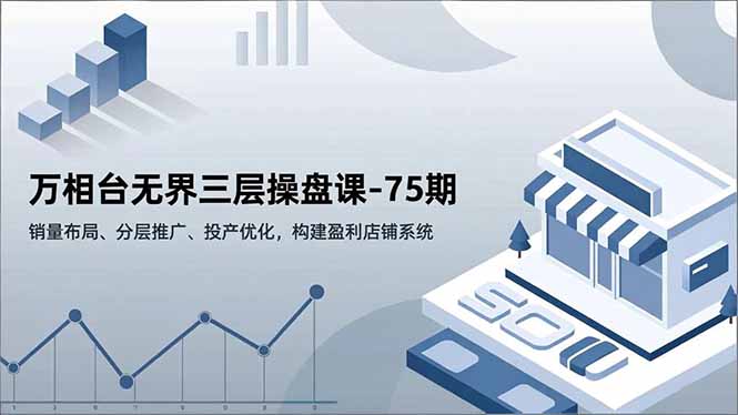 （16769期）万相台无界三层操盘课-75期，销量布局、分层推广、投产优化，构建盈利店铺系统-云深网创社