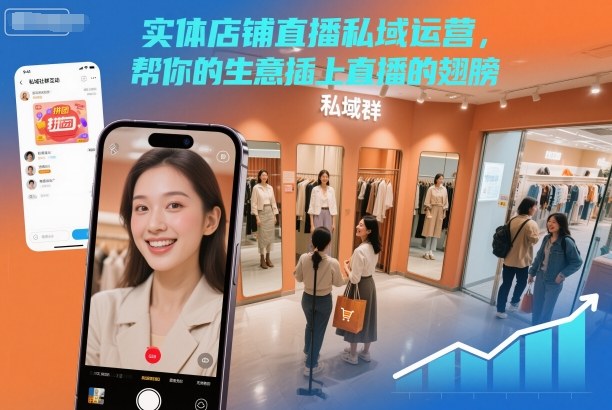 实体店铺直播私域运营，帮你的生意插上直播的翅膀-云深网创社