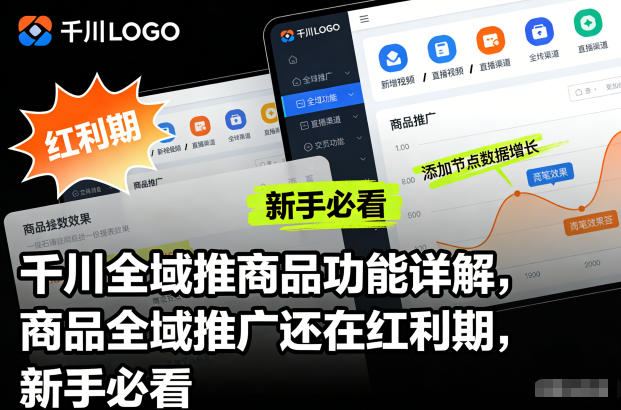 千川全域推商品功能详解，商品全域推广还在红利期，新手必看-云深网创社