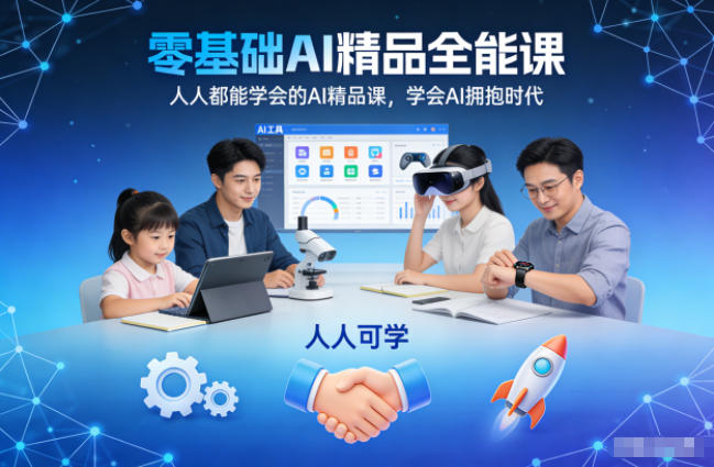 零基础AI精品全能课，人人都能学会的AI精品课，学会AI拥抱时代-云深网创社