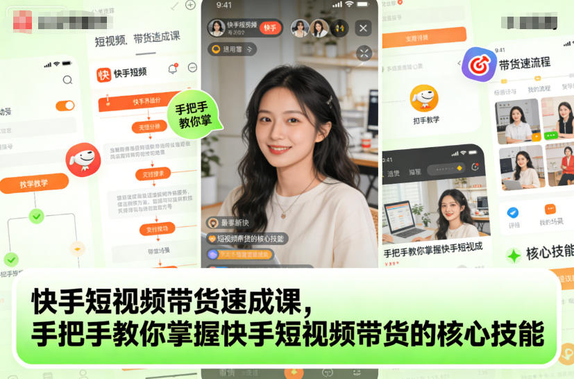 快手短视频带货速成课，手把手教你掌握快手短视频带货的核心技能-云深网创社