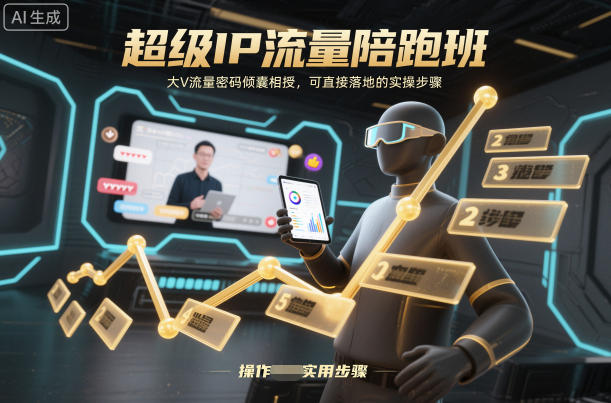 超级IP流量陪跑班，大V流量密码倾囊相授，可直接落地的实操步骤-云深网创社