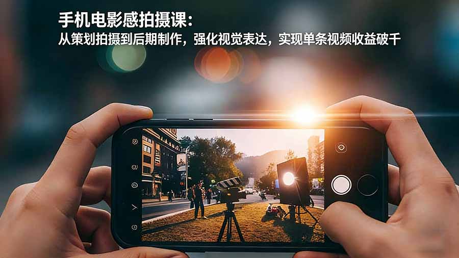 （17273期）手机电影感拍摄课：从策划拍摄到后期制作，强化视觉表达，实现单条视频收益破千-云深网创社