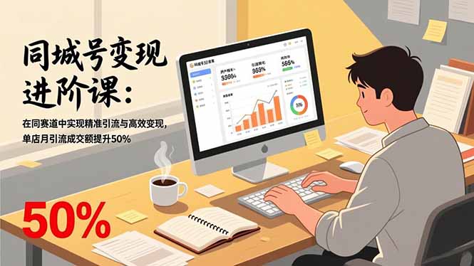 （17015期）同城号变现进阶课：在同城赛道中实现精准引流与高效变现，单店月引流成交额提升50%-云深网创社