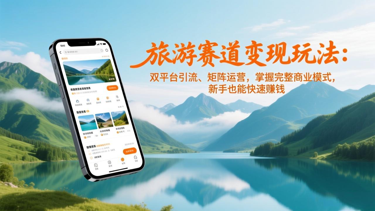 （17153期）旅游赛道变现玩法：双平台引流、矩阵运营，掌握完整商业模式，新手也能快速赚钱-云深网创社