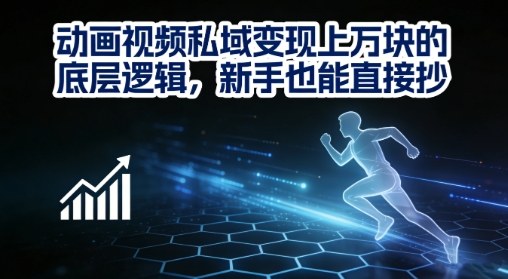 动画视频私域变现上W的底层逻辑，新手也能直接抄-云深网创社