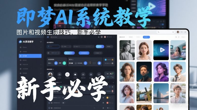 即梦AI系统教学，图片和视频生成技巧，新手必学-云深网创社
