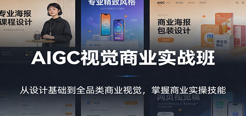 AIGC视觉商业实战班：从设计基础到全品类商业视觉，掌握商业实操技能-云深网创社
