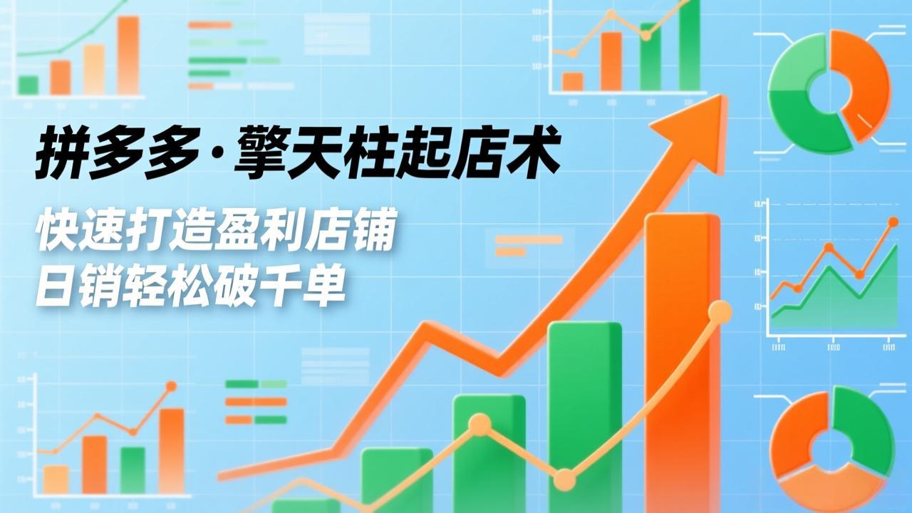 （17312期）拼多多·擎天柱起店术，爆流布局、利润起飞、不断流，快速打造盈利店铺，日销破千单（更新）-云深网创社