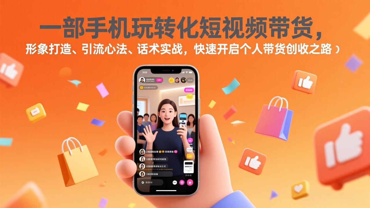 （17356期）一部手机玩转化短视频带货，形象打造、引流心法、话术实战，快速开启个人带货创收之路-云深网创社