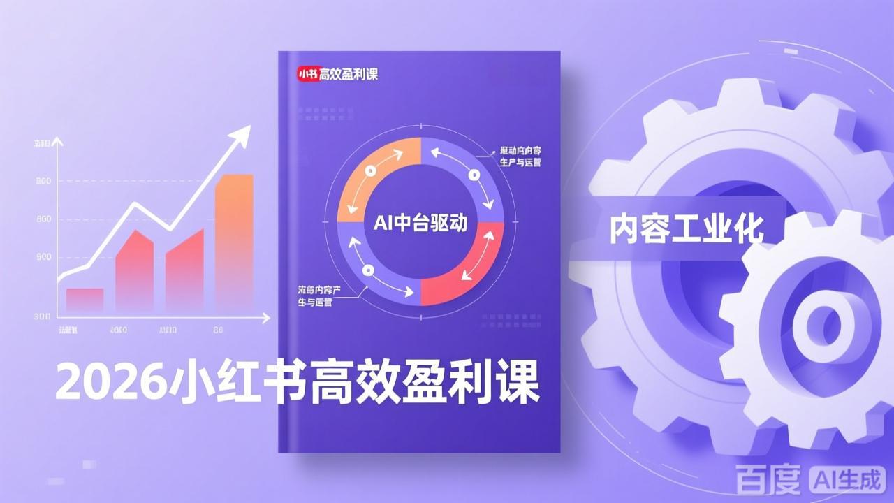 （17291期）2026小红书高效盈利课，流量双引擎+内容工业化+AI中台驱动，构建可复制的千万级营收模型-云深网创社
