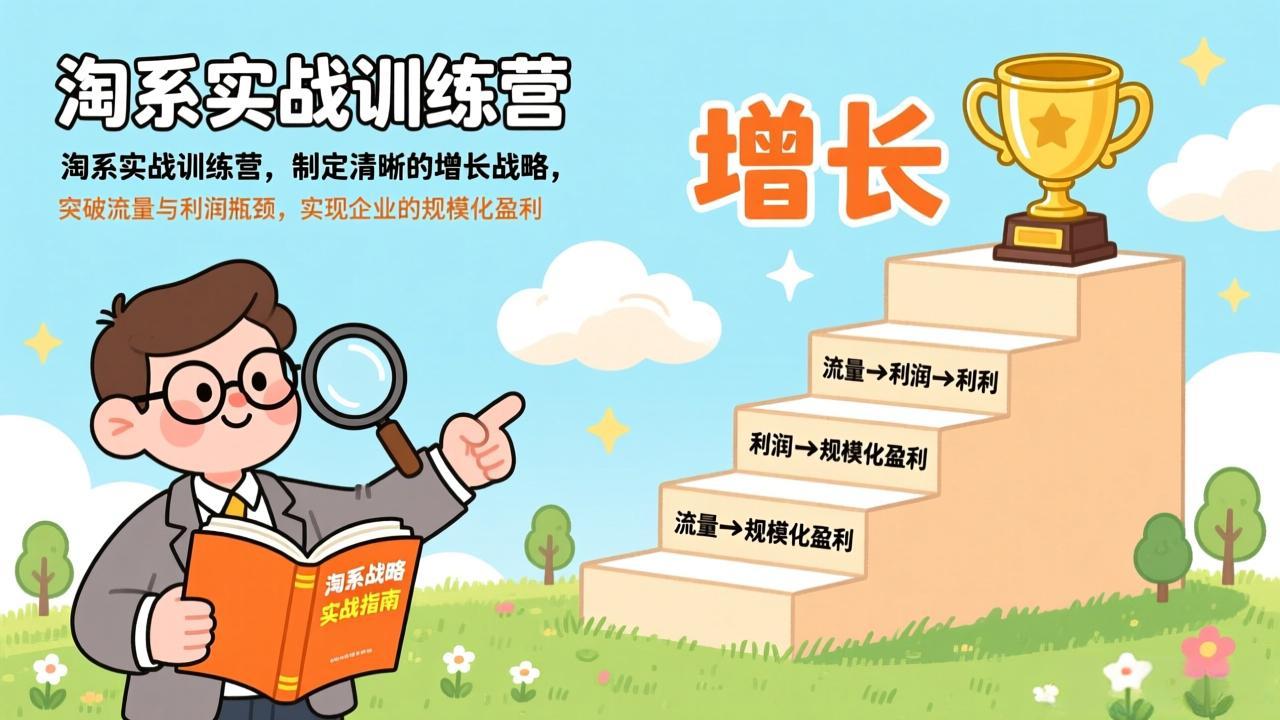 （17281期）淘系实战训练营，制定清晰的增长战略，突破流量与利润瓶颈，实现企业的规模化盈利-云深网创社