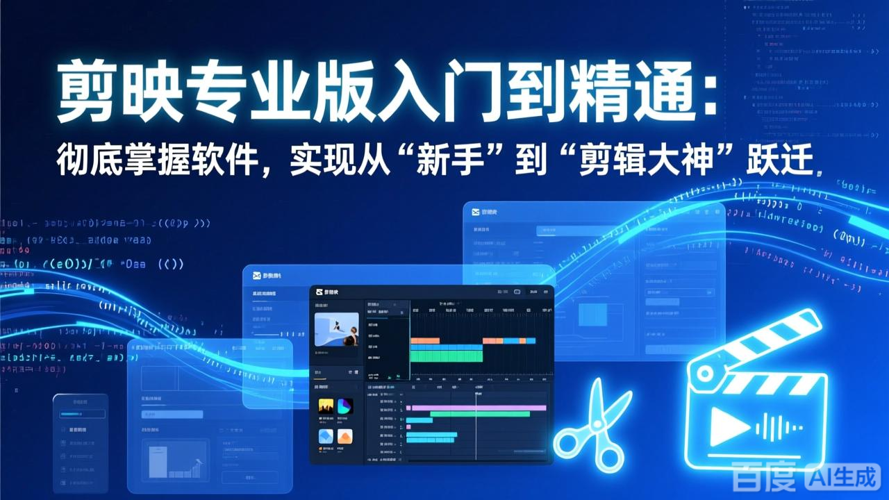 （17321期）剪映专业版入门到精通：彻底掌握软件，实现从“新手”到“剪辑大神”跃迁-云深网创社