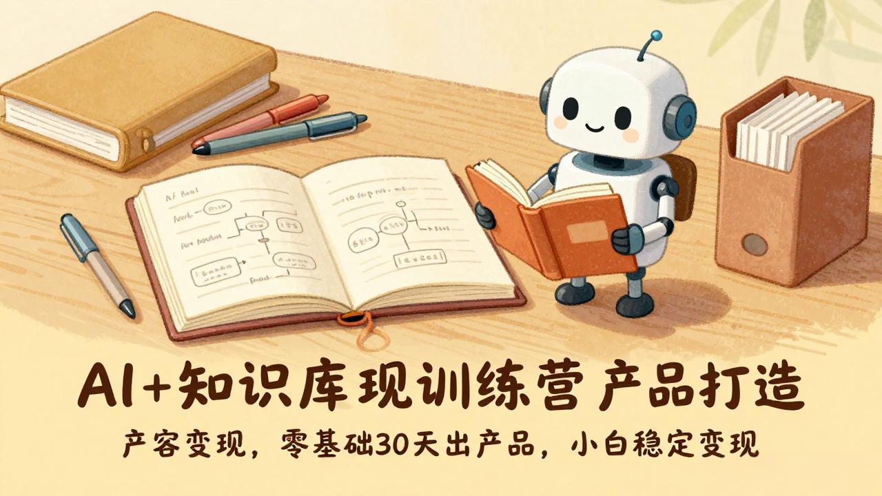 （17323期）AI+知识库变现训练营，产品打造、内容创作、全平台变现，零基础30天出产品，小白稳定变现-云深网创社