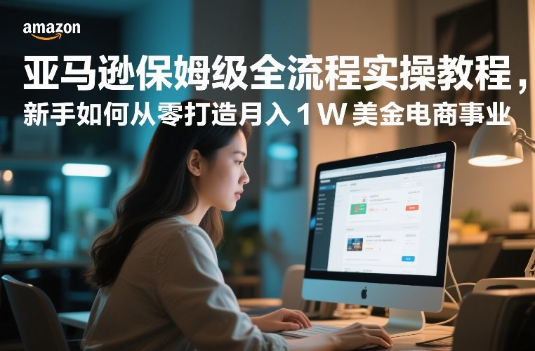 亚马逊保姆级全流程实操教程，新手如何从零打造月入1W美金电商事业-云深网创社