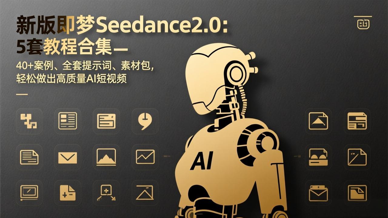 （17398期）新版即梦Seedance2.0：5套教程合集，40+案例、全套提示词、素材包，轻松做出高质量AI短视频-云深网创社