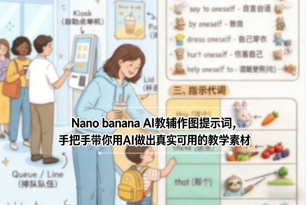 Nano banana AI教辅作图提示词，手把手带你用AI做出真实可用的教学素材-云深网创社