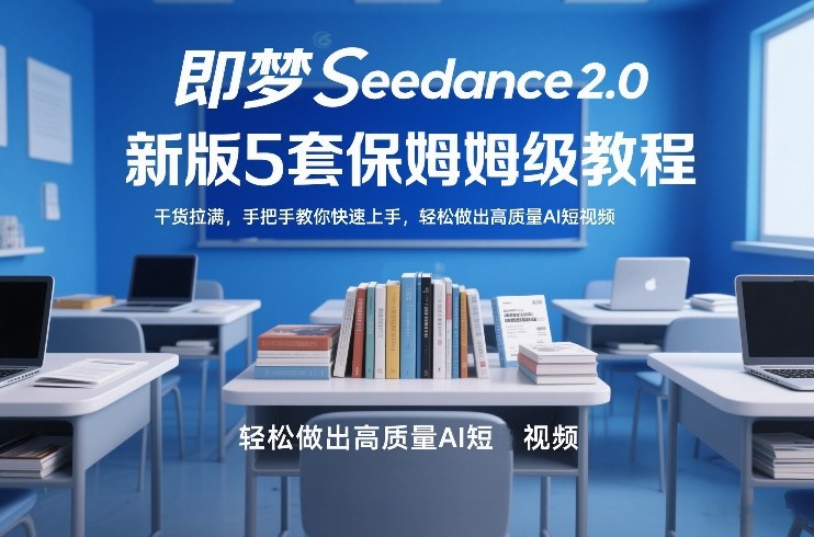 即梦Seedance2.0新版5套保姆级教程，干货拉满，手把手教你快速上手，轻松做出高质量AI短视频-云深网创社