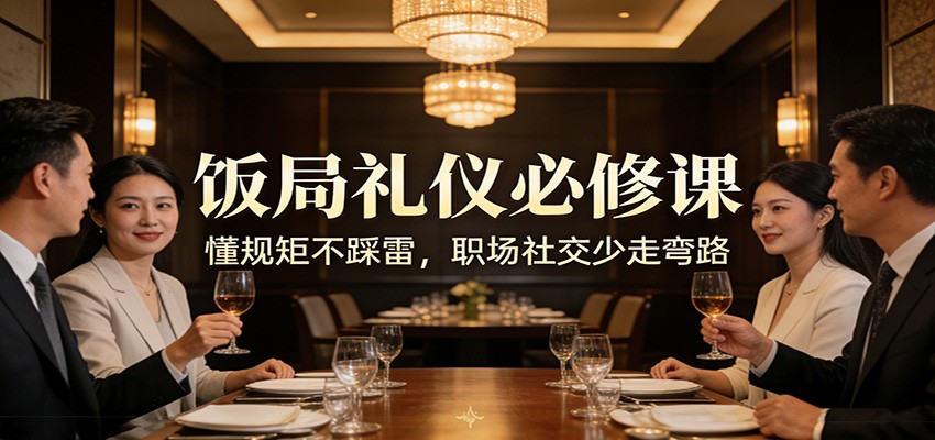 公众号收费文章：《饭局礼仪必修课：懂规矩不踩雷，职场社交少走弯路》-云深网创社