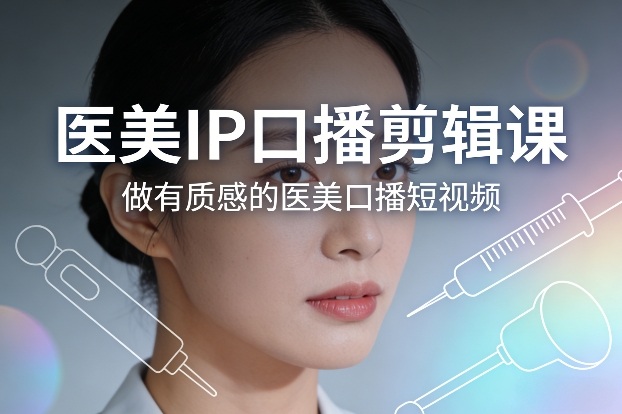 医美IP口播剪辑课，做有质感的医美口播短视频-云深网创社