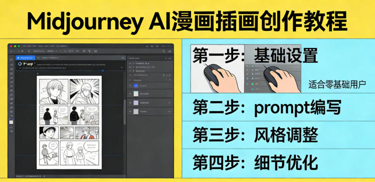 利用Midjourney AI人工智能轻松创作漫画插画教程，零基础创作完整漫画插画-云深网创社