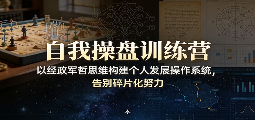 自我操盘训练营：以经政军哲思维构建个人发展操作系统，告别碎片化努力-云深网创社