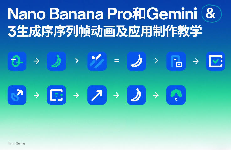 Nano Banana Pro和Gemini 3生成序列帧动画及应用制作教学-云深网创社