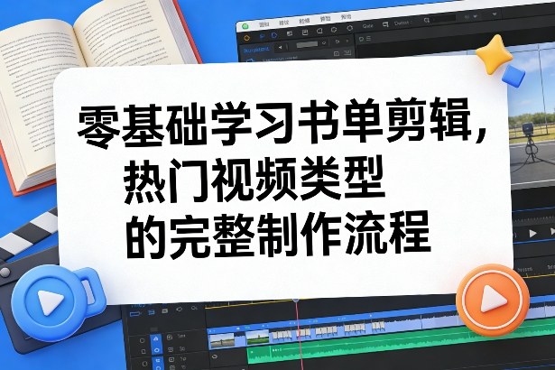 零基础学习书单剪辑，热门视频类型的完整制作流程（更新2026）-云深网创社
