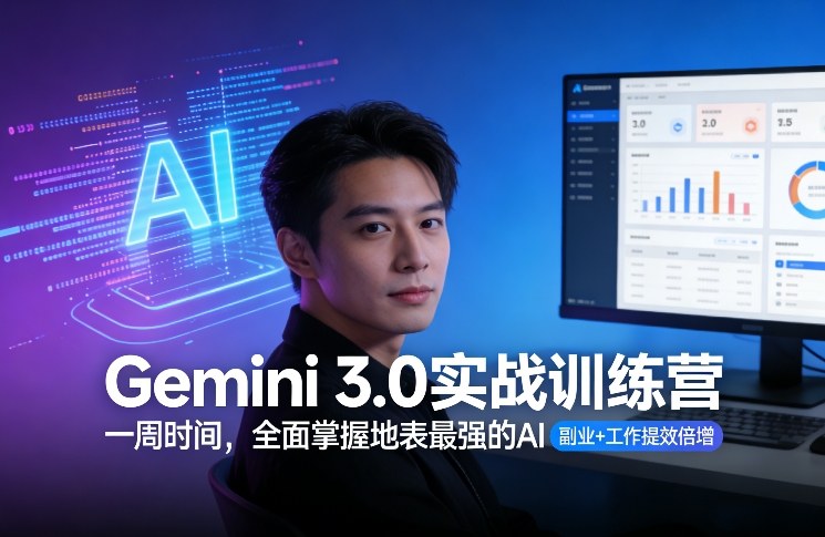 Gemini 3.0实战训练营，一周时间，全面掌握地表最强的AI，副业+工作提效倍增-云深网创社