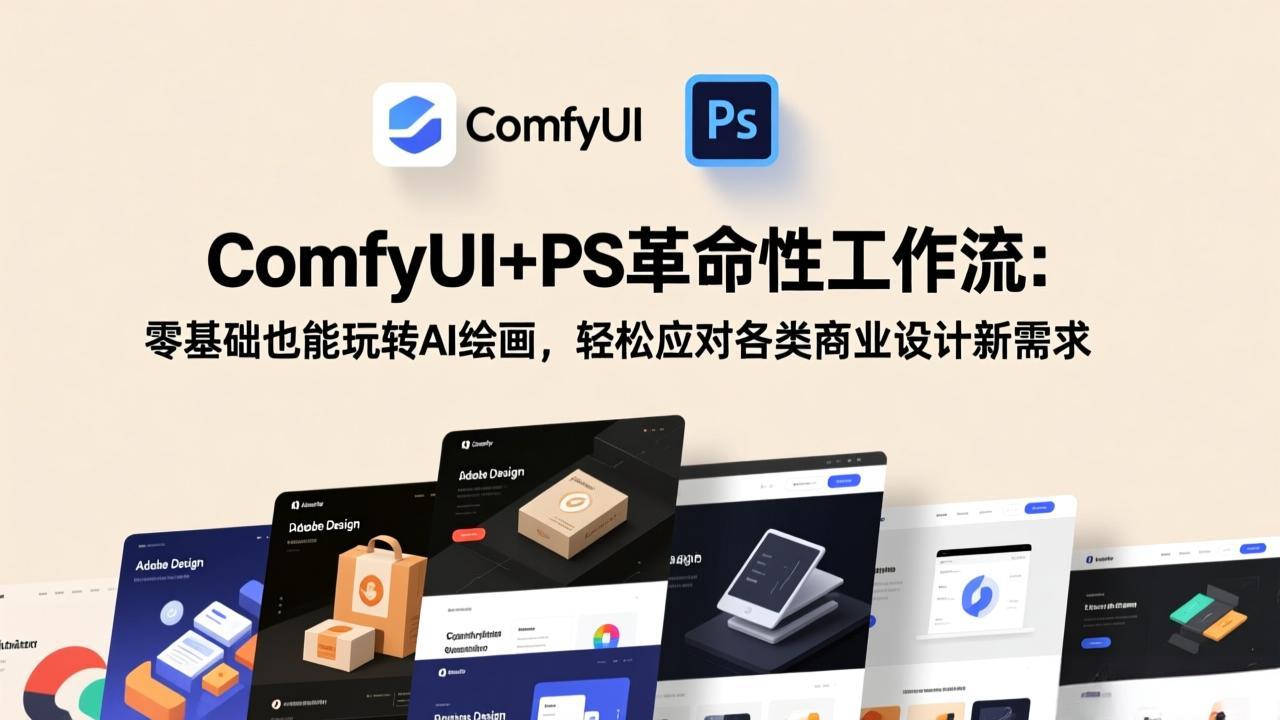 （17512期）ComfyUI+PS革命性工作流：零基础也能玩转AI绘画，轻松应对各类商业设计新需求-云深网创社