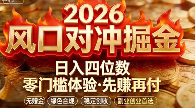 （17631期）2026美金对冲套利，无赠金对冲策略保驾护航，低门槛易上手实操。单人单日收益2000+-云深网创社