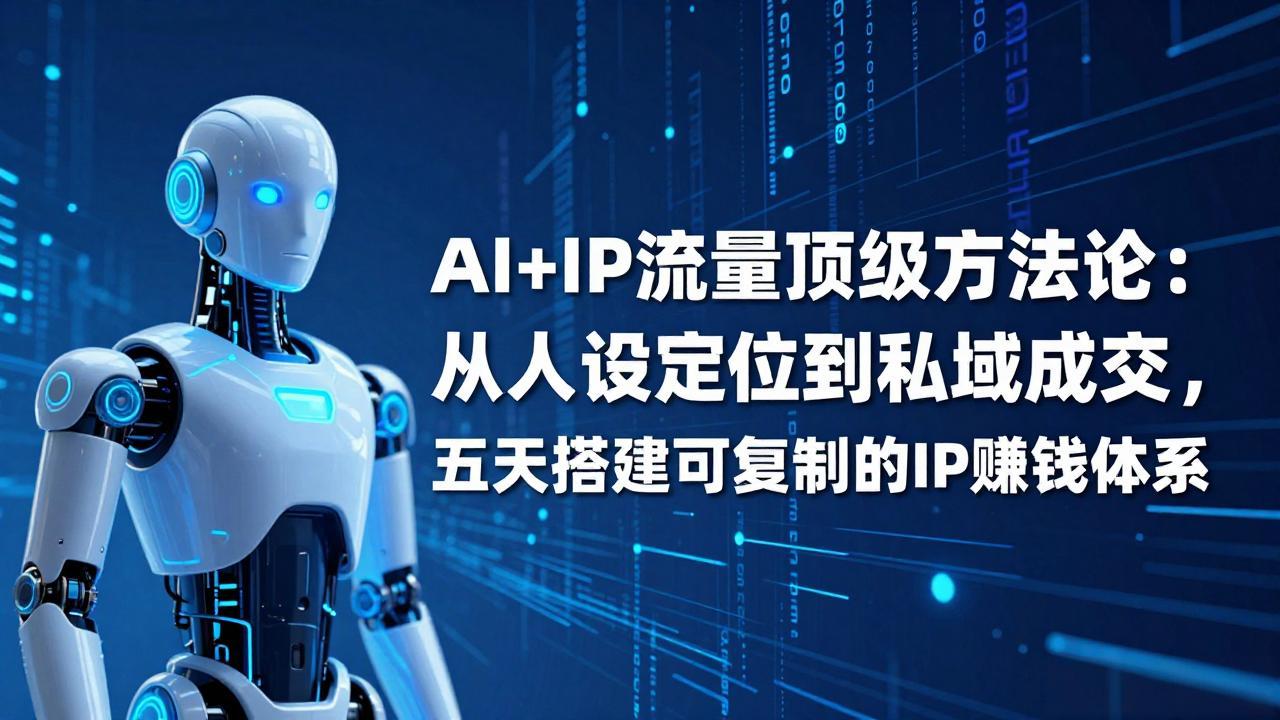 （17521期）AI+IP顶级方法论：从人设定位到私域成交，五天搭建可复制的IP赚钱体系-云深网创社
