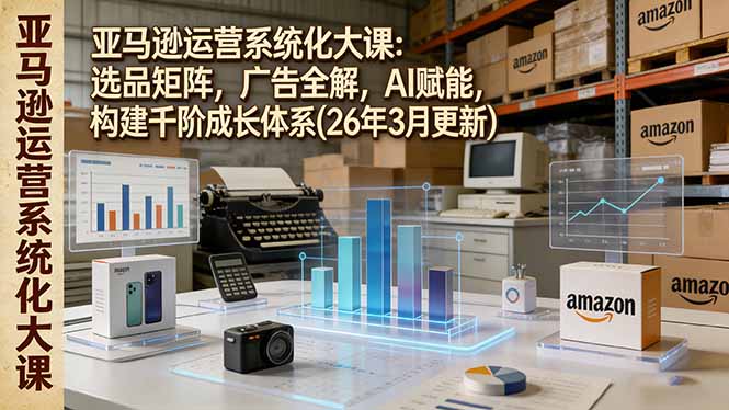 （17622期）亚马逊运营系统化大课：选品矩阵，广告全解，AI赋能，构建千阶成长体系(26年3月更新)-云深网创社