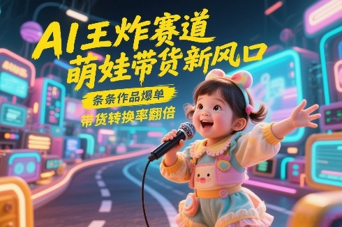 AI王炸赛道，萌娃带货新风口，条条作品爆单，带货转换率翻倍，核心逻辑拆解-云深网创社