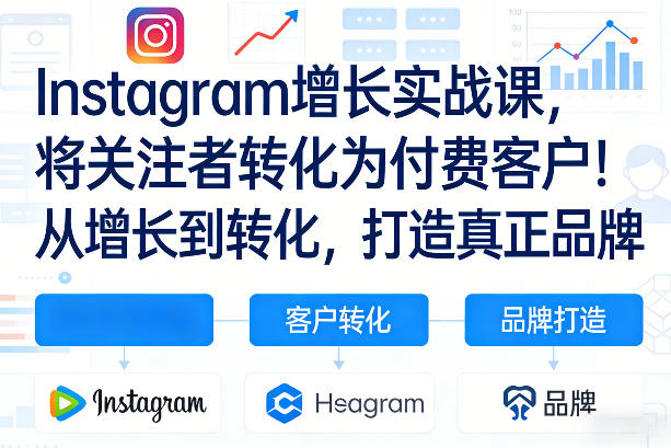 Instagram增长实战课，将关注者转化为付费客户！从增长到转化，打造真正品牌（双语字幕）-云深网创社