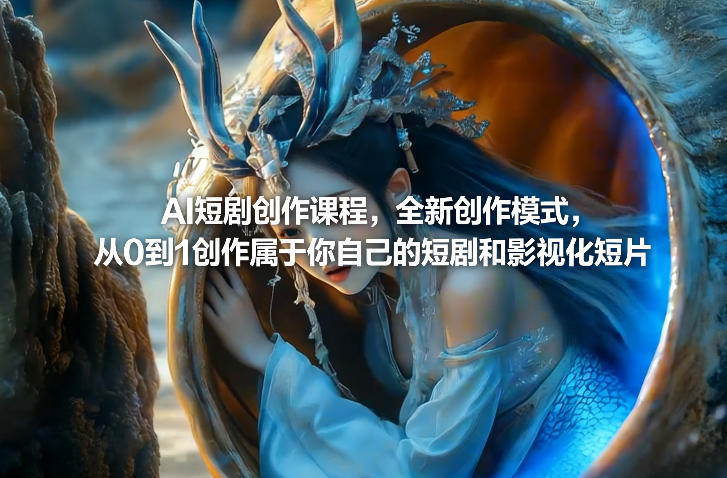 AI短剧创作课程，全新创作模式，从0到1创作属于你自己的短剧和影视化短片-云深网创社